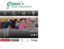 Tablet Screenshot of greenestruckautoservice.com